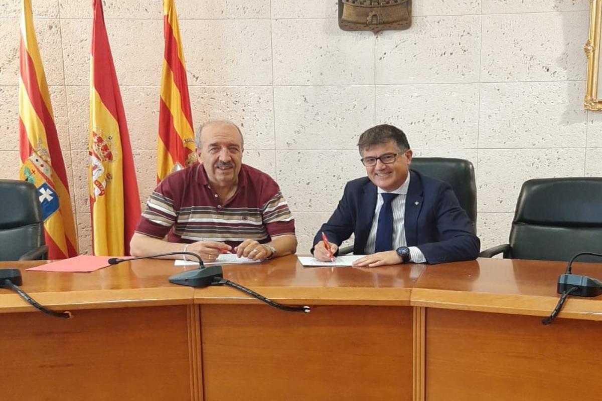 Caja Rural de Teruel y el Ayuntamiento de Calamocha firman un acuerdo para mejorar la eficiencia energética de la localidad