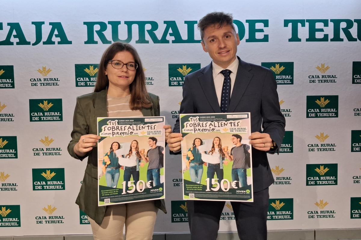 Caja Rural de Teruel recompensará con hasta 150 euros los sobresalientes obtenidos por los alumnos de Bachillerato y Formación Profesional